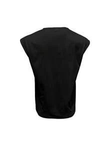 [Bestseller] 1 szt. męski czarny bezrękawnik sportowy, wygodny i przewiewny letni styl, uniwersalny strój na co dzień - Czarne - Zobacz 5