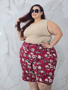 Kit 4 Bermuda Shorts Plus Size Garter Belt Affordable Fashion Curvy  With Elastic Waist Real Curves Fresh - 彩色 - 查看 3