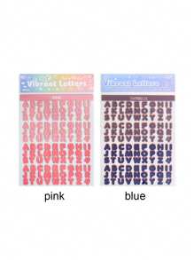 8 Sheets/Pack Vitality Alphabet Series Stickers, Gradient English Alphabet Pattern Design Handbook DIY Album Decoration Stickers, Gifts For Friends