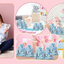 60 piezas/20 sets Llaveros de elefante para baby shower, incluye 20 llaveros de elefante, 20 etiquetas de agradecimiento, 20 bolsas de regalo, adecuado para baby shower con tema de elefante, cumpleaños de niño/niña, Navidad, graduación, inauguración de casa, San Valentín, aniversario, despedida de soltera - Celeste - Ver 9