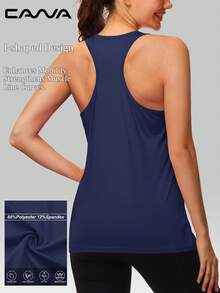 Cavva 女式 UPF80+ 防晒工字背心，吸湿排汗，轻盈透气，修身塑形，增强肌肉，徒步跑步，休闲户外