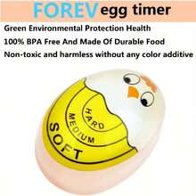 1個顏色變化蛋計時器-利用敏感指示器精確測量軟、硬煮雞蛋