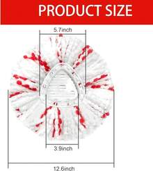 Spin Mop Replacement Head 4 Pack Mop Refill Compatible With Ocedar Triangle Swivel Mops Microfiber Swivel Mop Refill,Deep Clean,Machine Washable And Easy To Replace Halloween Christmas New Year