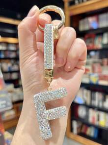 26 件英文字母形状水钻钥匙扣，闪亮钻石设计汽车钥匙扣，创意钥匙扣，通用，送给司机的礼物 - 均碼 - 查看 13