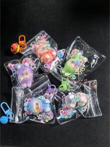 Cute Transparent Design Jingle Bell Keychain, Pendant, Hanging Charm For Party Gift, Graduation Gift, Eid Al-Adha Gift, Pocket Decoration, Rattle Keychain