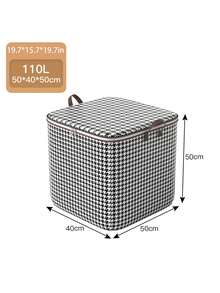 1pc Large Capacity Clothing Storage Bag With Transparent Window, Sturdy Zipper, And Reinforced Handle, Woven Fabric Storage Bag For Clothes And Quilts, Foldable, Used For Storing Clothing, Quilts, Blankets, And Toys In A Fabric Folding Wardrobe Organizer Bag Home Bedroom Clothes Storage Organizer Closet Organization And Storage - Multicolor - View 12