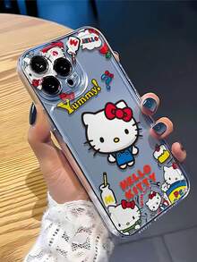 Etui na telefon z kreskówkową postacią Hello Kitty, odpowiednie dla modeli Galaxy, kompatybilne z Redmi, kompatybilne z 15/14/13/12/11/XS/XR/X Plus Pro Max Mini, etui na telefon z TPU, silikonowe, miękkie etui, kreskówka, słodkie, proste, modne, kreatywne, wszystko w jednym - Cześć Kitty - Zobacz 2