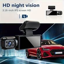 Dash Cam M8 With 32GB Memory Card – Ultimate Self-Driving & Commuting Companion – Full-Scene Adaptation For All Vehicles – Essential Car Accessory - Black - View 3