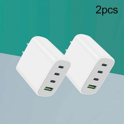 USB C 充电器块，壁式充电器 4 端口 C 型充电器，适用于 16/16 Pro/16 Pro Max/15 /14 /13 /12 等 快速充电