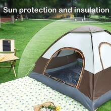 Carpa de campamento automática e instantánea con doble puerta y ventanas, carpa ovalada de alta calidad a prueba de mosquitos y rayos UV para campamento familiar, senderismo y viajes vacacionales - Colores surtidos, refugio al aire libre | Carpa de camping con ventanas | Diseño de carpa espacioso, carpas para acampada - Multicolor - Ver 4