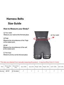 Đai nịt đùi bằng da, dây nịt đùi thời trang cho nữ, thắt lưng trang phục gợi cảm cho nữ - màu đen - Xem 5