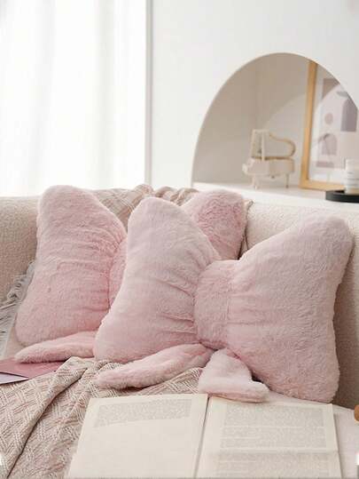 Decorative Bow Throw Pillow, Soft And Cute Bow Accent Cushion For Bed, Sofa And Bedroom, Essential Home Decor For Spring/Summer, Perfect Gift For Family And Friends For Wedding