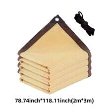 Color Stripe High Density Breathable Shade Net - Durable Plastic Outdoor Shade Cloth For Patio, Picnic, Bike Shed, Garden, Balcony And Porch Gazebo. Beige, Black, Brown