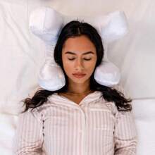 Almohada de satén Beauty Pillow para un sueño reparador, mantiene tu rostro maquillado, cómoda y suave almohada de espuma viscoelástica para la siesta (comprimida al vacío y enviada)