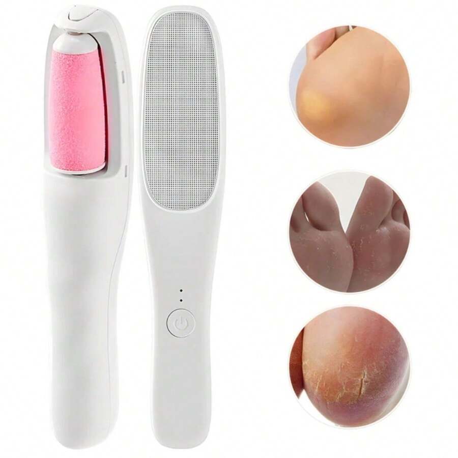 Callus Crack Remover Electric Foot File With Epilator And Exfoliator 2 In 1 - Khaki - View 1