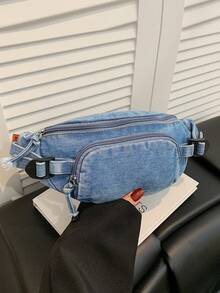 Minimalist Denim Unisex Waist Pack/Chest Bag