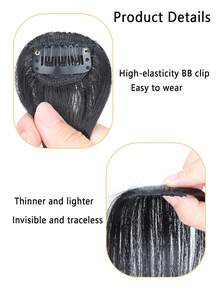 空气刘海夹式薄假刘海自然直发合成齐刘海饰品女生隐形自然发色 - 彩色 - 查看 5