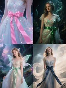 新娘腰带，时尚纯色超长腰带，配缎带蝴蝶结装饰丝带，适合婚纱、母亲节礼物、派对礼物、生日礼物、万圣节角色扮演、圣诞节等 - 粉色 - 查看 8