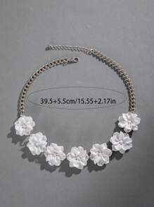 imoli 1 Peça Colar de Flor de Resina Única de Moda Minimalista de Primavera/Verão, Joia Elegante e Romântica Adequada para Uso Diário e Qualquer Ocasião, Presente Perfeito