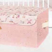 MADE IN TURKEY Under Sofa Baby Storage Box | 50x38x19 Cm | Polypropylene Fabric With Cardboard Support - Pink - View 2