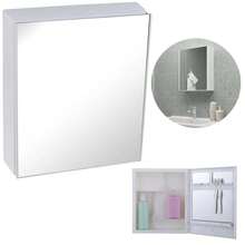 Bathroom Cabinet With Mirror Overlay White | 31.9x9.4x35.8cm | 01 Door | Astra - Xem 1