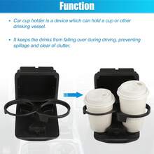 Center Console Cup Holder For Subaru Impreza Outback 2.5L 2005-2007 ABS - Black - View 4