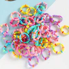 50 piezas Set de Ligas de Cabello Sin Costuras - Ligas de Cabello Elásticas Suaves y Antideslizantes para Mujeres, Sujetadores de Cola de Caballo Diarios, Accesorios de Cabello de Verano a Granel para Gimnasio, Yoga, Fiesta de Playa (Rosa), Accesorios de Cabello, Ligas de Goma - Multicolor - Ver 3