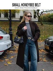 1 件/2 件时尚黑色真皮女式腰带 - 百搭时尚，适合搭配牛仔裤和休闲装，适合春季 - A - 查看 3