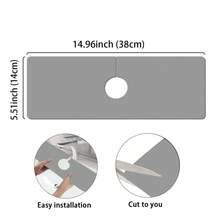 1pc Solid Color Sink Faucet Suction Cup Mat, Drain Mat, For Kitchen, Bathroom Sink, Countertop, Drain Mat, Silicone Washbasin, Trimmable And Quick-Drying Mat - Multicolor - View 17