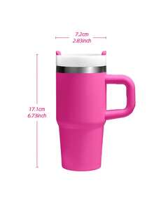 1 件 14 盎司纯色简约大气不锈钢杯、随行杯、带盖水杯、吸管、简约时尚旅行杯 - 不锈钢真空冷水杯、便携式防漏杯、朋友和家人礼品杯、户外饮水设备、健身、旅行、家庭、办公室。返校 - 彩色 - 查看 2