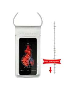 Waterproof Phone Pouch With Detachable Strap, Universal Touchscreen Protector For Swimming, Diving, Beach, Suitable For Sports, Travel, Beach, Pool, Outdoor Activities, Unisex - Beige - View 13