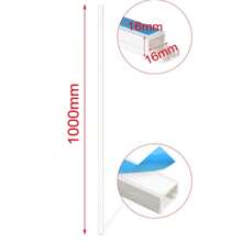 1 pezzo di condotto per cavi con supporto adesivo, protezione per cavi, condotto per cavi con supporto adesivo, condotto per cavi quadrato isolato, installazione in superficie, condotto per cavi in plastica bianca, cablaggio a parete, condotto per cavi in PVC ignifugo.