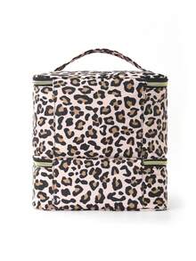 大容量多功能便携耐用旅行化妆包，PU皮革化妆品收纳包，时尚女士礼物，适合宿舍、妈妈使用 - 彩色 - 查看 6