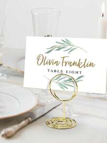 2 件/5 件/10 件/20 件 - 桌牌架、优质迷你桌号架、卡片架、金属丝照片架、装饰品、婚宴、派对、生日、桌面中心装饰、周年纪念派对（金色） - 金色 - 查看 4