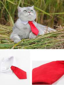 1pcPet Bowtie Necktie Bowknot Wedding Neck Bib False Collar