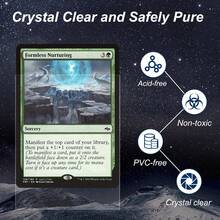 Paquete de 1,200 fundas para cartas, ajuste perfecto, ideales para doble funda, fundas para cartas de intercambio compatibles con MTG, TCG y cartas de juegos. - 10 colores - Ver 8