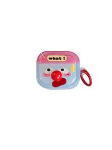 1 件红鼻子表情蓝牙耳机盒适用于 Apple 1/2/3/4、Pro/Pro2 保护套