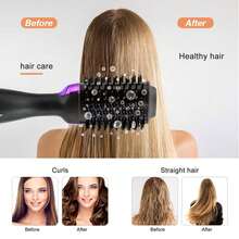 Hot Air Comb For Styling, Volume And Straightening - Curling Comb In One Go, Professional Salon Hairdressing Tool, Fast Drying, Anti-Frizz, Achieve Salon Effect At Home, Best Gift For Women - US A Type Plug(110-127V) - View 5