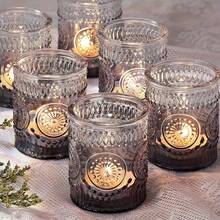 6pcs Votive Candle Holders Glass Tea Lights Candle Holder Bulk For Birthday Parties Weddings Table Decorations Candlelight Dinners - Multicolor - View 16