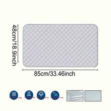 Elegant Silver Plaid Travel Ironing Pad – Portable, Foldable And Heat-Resistant For On-The-Go Touch-Ups, No Power Needed, Easy Storage, Space-Saving Design, Ideal For Home, Dorm, Hotel Stays, And Holiday Gift Packages; Perfect Travel Accessory, Spring Cleaning Essential, Fashion-Forward Voyager Gift, Lightweight Household Organizer, Practical Home Office And Vacation Craft Gift Choice - Silver - View 15