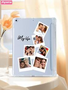 Ayotu Image&Text Customization IPad Protective Case Compatible With IPad 10th Generation,IPad Mini4/5/6/7, IPad Pro 11-In(M4)-2024, IPad 10.2-Inch, Cover Compatible With Samsung Galaxy Tab S6 Lite 10.4 Inch, Personalized Clear Protective Cover With Pen Slot, DIY Photo Custom Gift For Self, Friends, Work, Birthday, New Year, Anniversary, Valentine's Day - Multicolor - View 2