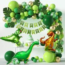 21 片棕榈叶和藤条 - 7 种各式绿色人造热带棕榈叶和茎，适用于丛林主题婚礼、生日派对、宴会桌装饰 - 綠色 - 查看 6