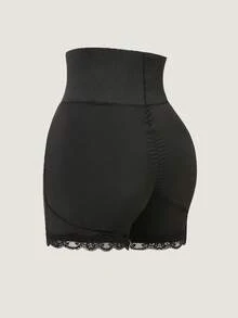 A Black Ladies' Hip - Lifting And Tummy - Controlling Belt With Fake Buttock Sponge Pads, Breathable Body - Shaping Pants For Enhancing Hips And Hips, Creating A Peach - Shaped Buttocks.