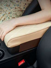 汽车扶手垫增高垫菱格皮革加宽加厚中控台通用车载记忆棉扶手箱垫 - 均碼 - 查看 4