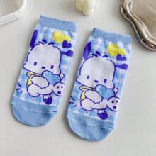 Sanrio 1/5 pares de calcetines cortos de estilo japonés y dibujos animados de Sanrio, apropiados para primavera y verano