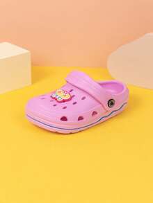 Cute Cartoon Design Baby Breathable Soft Bottom Beach Sandals - Pink - View 6