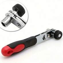 Cheie cu clichet mini cu cap dublu de 1/4 inch, unghi drept, cheie cu clichet mini de 1/4 inch, tijă de fixare cu clips, șurubelniță cu soclu, potrivită pentru scule manuale de garaj