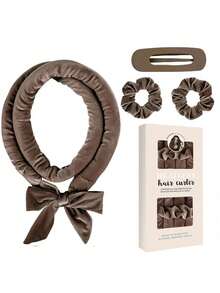 4 件套 Slouchy 非加热卷发棒礼品套装、发带卷发器美发大波浪、夜间护理卷发、非加热卷发棒、自然柔软带夹子和环造型工具、高级礼品盒、适合所有发型、返校、旅行度假必需品、卷发器、卷发产品、卷发器、卷发滚筒、圣诞节、卷发器、卷发产品、卷发、卷发滚筒、卷发工具、非加热卷发器、卷发刷、美发设备、非加热波浪、旅行必需品、发型、美发 - 彩色 - 查看 6