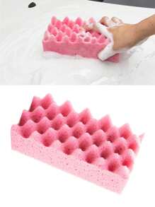 1pc Wave Shaped Car Wash Sponge Block, High Density Auto Detailing Polishing Honeycomb Car Washing Sponge, Powerful Cleaning