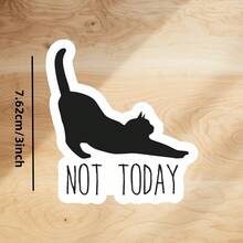 今天不是猫做你自己，适用于书籍、杯子、平板电脑等，一次性贴纸学校用品，返校